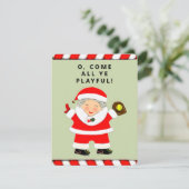 Grappige Softbal Kerst Feestdagenkaart (Staand voorkant)