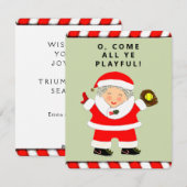 Grappige Softbal Kerst Feestdagenkaart (Voorkant / Achterkant)