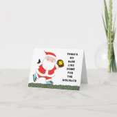 Grappige Softbal Kerst Kaarten (Voorkant)