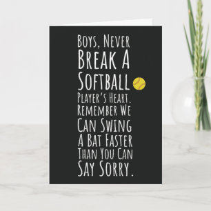 Grappige Softbal Kerstkaarten Sport Team Speler Kaart