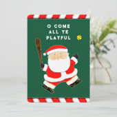 grappige Softball-kerstkaarten Feestdagenkaart (Staand voorkant)