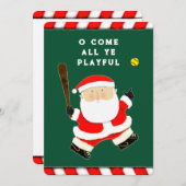 grappige Softball-kerstkaarten Feestdagenkaart (Voorkant / Achterkant)