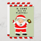 Grappige Softball Kerstmis Feestdagenkaart (Voorkant / Achterkant)