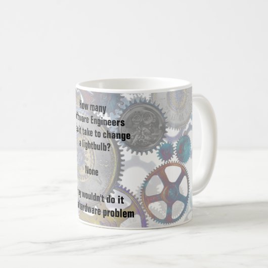 Grappige software ENGINEER grap grap een lichtpeer Koffiemok (Voorkant rechts)