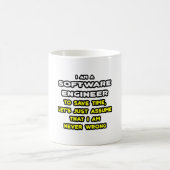 Grappige Software Engineer T-shirts en geschenken Koffiemok (Center)