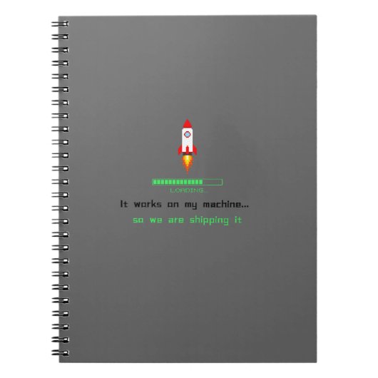 Grappige Software Engineer Versie Verzend  Notitieboek (Voorkant)