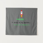 Grappige Software Engineer Versie Verzend Wandkleed (Voorkant (horizontaal))