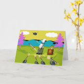Grappige soldaat felicitatiekaart kaart (Gele Bloem)