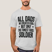 Grappige Soldaat Papa of Man Appreciation White T-shirt (Voorkant)