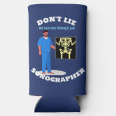 Grappige Sonograaf Custom Radiology Specialty Seltzer Blikjeskoeler (Achterkant)