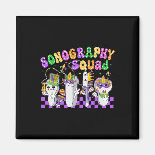 Grappige Sonografie Squad Mardi Gras Carnaval Sono Magneet