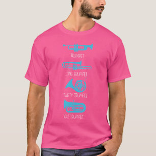 Grappige soorten trompet Design voor jazzbands T-shirt