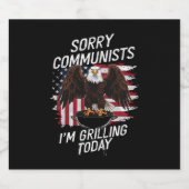 Grappige sorry communisten die ik grillen vandaag bier etiket (Enkel label)