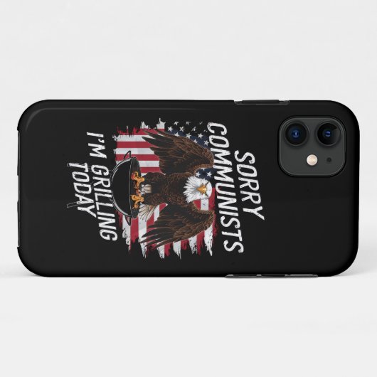 Grappige sorry communisten die ik grillen vandaag Case-Mate iPhone case (Achterkant (horizontaal))