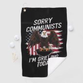 Grappige sorry communisten die ik grillen vandaag golfhanddoek (Insitu)