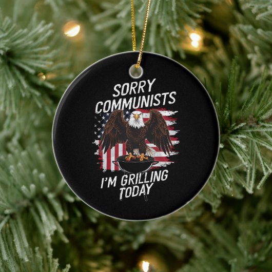 Grappige sorry communisten die ik grillen vandaag keramisch ornament (Boom)