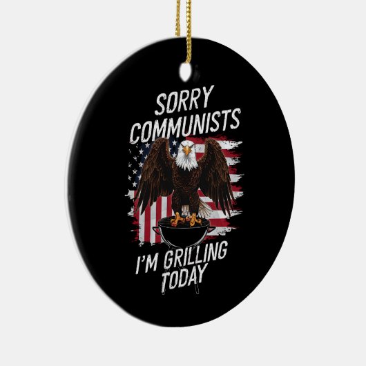 Grappige sorry communisten die ik grillen vandaag keramisch ornament (Rechts)