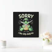 Grappige Sorry Dat Ik Te Laat Ben Schildpad met Re Vierkante Klok (Huis)
