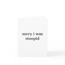 Grappige “Sorry Ik Was Dom” Verontschuldigingskaar