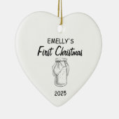 Grappige Sourdough naam Kerstmis, Sourdough Keramisch Ornament (Rechts)