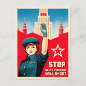 Grappige  Sovjet Sovjet-Russische Koude Oorlog Hum Briefkaart (Voorkant)