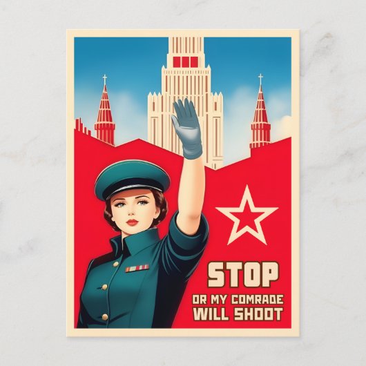 Grappige  Sovjet Sovjet-Russische Koude Oorlog Hum Briefkaart (Voorkant)