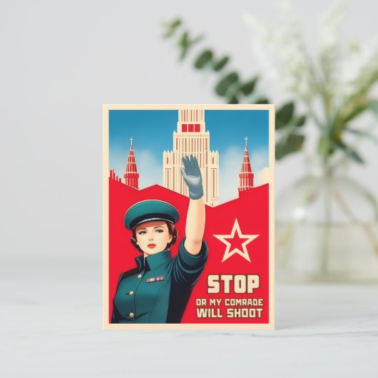 Grappige  Sovjet Sovjet-Russische Koude Oorlog Hum Briefkaart (Staand voorkant)