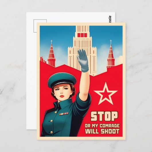 Grappige  Sovjet Sovjet-Russische Koude Oorlog Hum Briefkaart (Voorkant / Achterkant)