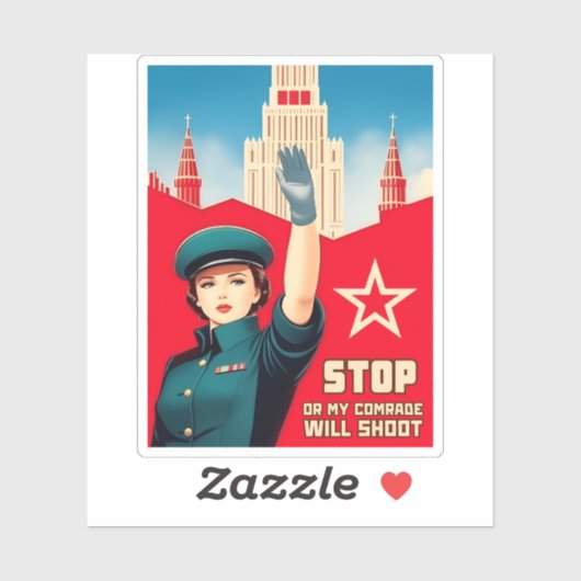 Grappige  Sovjet Sovjet-Russische Koude Oorlog Hum Sticker (Vel)