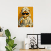 Grappige Spa Kat Muur Kunst Print | Ontspannende O (Thuiskantoor)