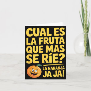Grappige Spaanse naranja grap over sinaasappel woo Kaart