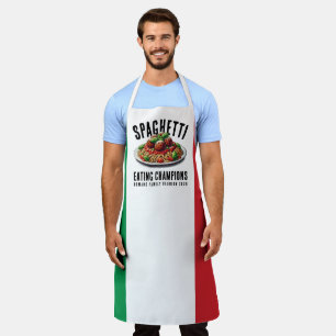 Grappige Spaghetti Eet Kampioen Familie Reünie Schort