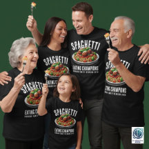 Grappige Spaghetti Eet Kampioen Familie Reünie