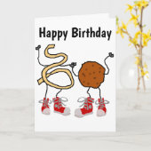 Grappige spaghetti en gehaktballen Cartoon Kaart (Gele Bloem)