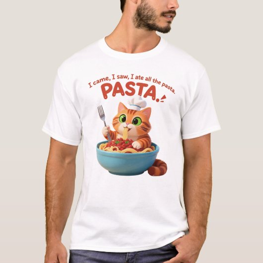 Grappige Spaghettikat T-shirt (Voorkant)