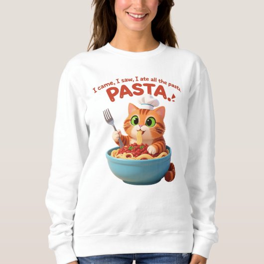 Grappige Spaghettikat Trui (Voorkant)