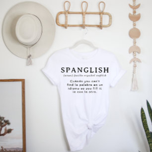 Grappige Spanglish-definitie Spaans Engels T-shirt