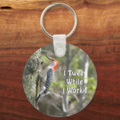 Grappige specht originele werkende tweeter sleutelhanger (Voorkant)