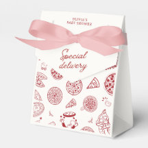 Grappige speciale bezorging pizza baby shower