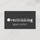 Grappige specialist in overdenken visitekaartje (Voorkant)
