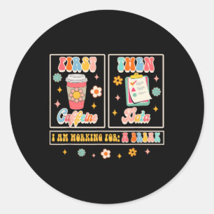 Grappige Sped Leraar Speciaal Onderwijs Eerste Kof Ronde Sticker