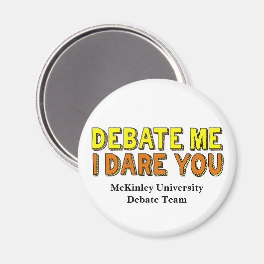 Grappige Speech en Debat Team Custom School Magneet (Voorkant / Achterkant)