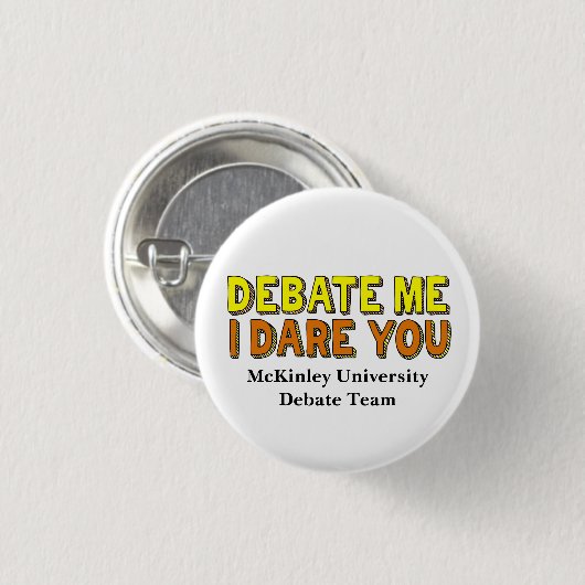 Grappige Speech en Debat Team Custom School Ronde Button 3,2 Cm (Voorkant /achterkant)