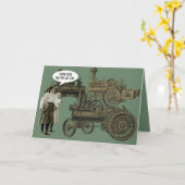 GRAPPIGE SPEECH STOOMMOTOR TRACTIE BOERDERIJ TRACT KAART (Gele Bloem)