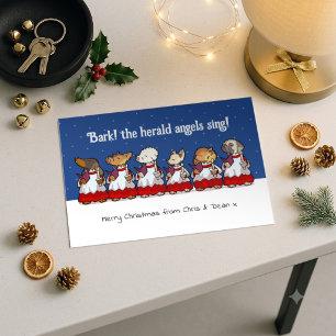 Grappige Speelgoed Hond Kerst Chor Dachshund Carto Feestdagenkaart