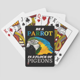 grappige speelkaarten "BE A PARROT..."
