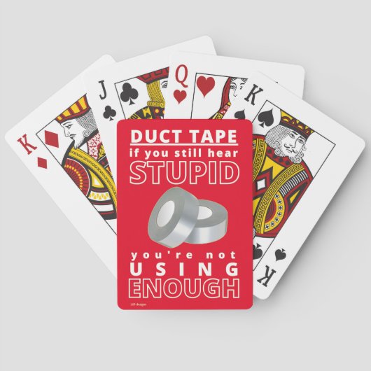 grappige speelkaarten "DUCT TAPE...2" (Achterkant)