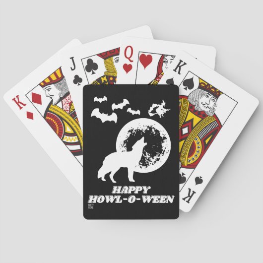 grappige speelkaarten "HAPPY HOWL-O-WEEN 2" (Achterkant)