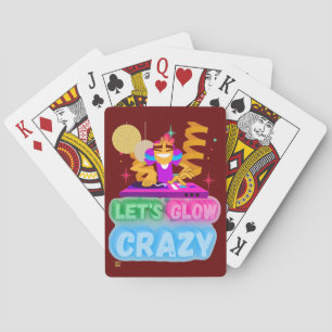 grappige speelkaarten "LET'S GLOW CRAZY"