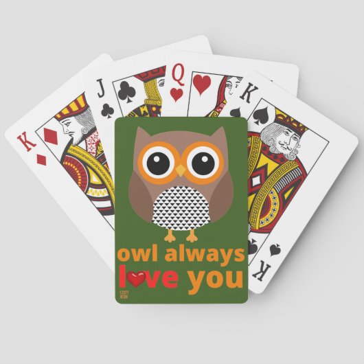 grappige speelkaarten "OWL HOEFT ALTIJD VAN JE" (Achterkant)